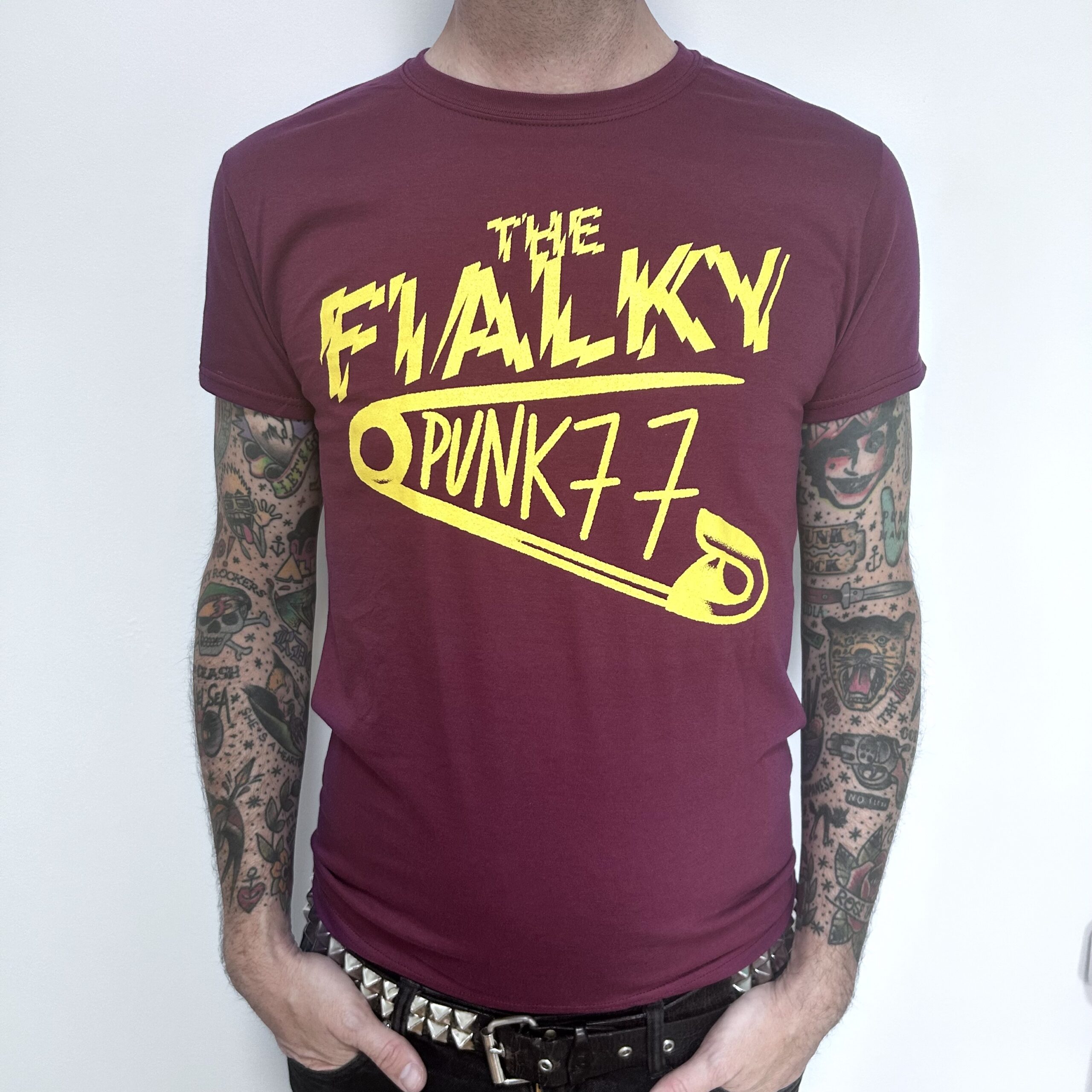 Pánské triko TATTOO PUNK77 vínové