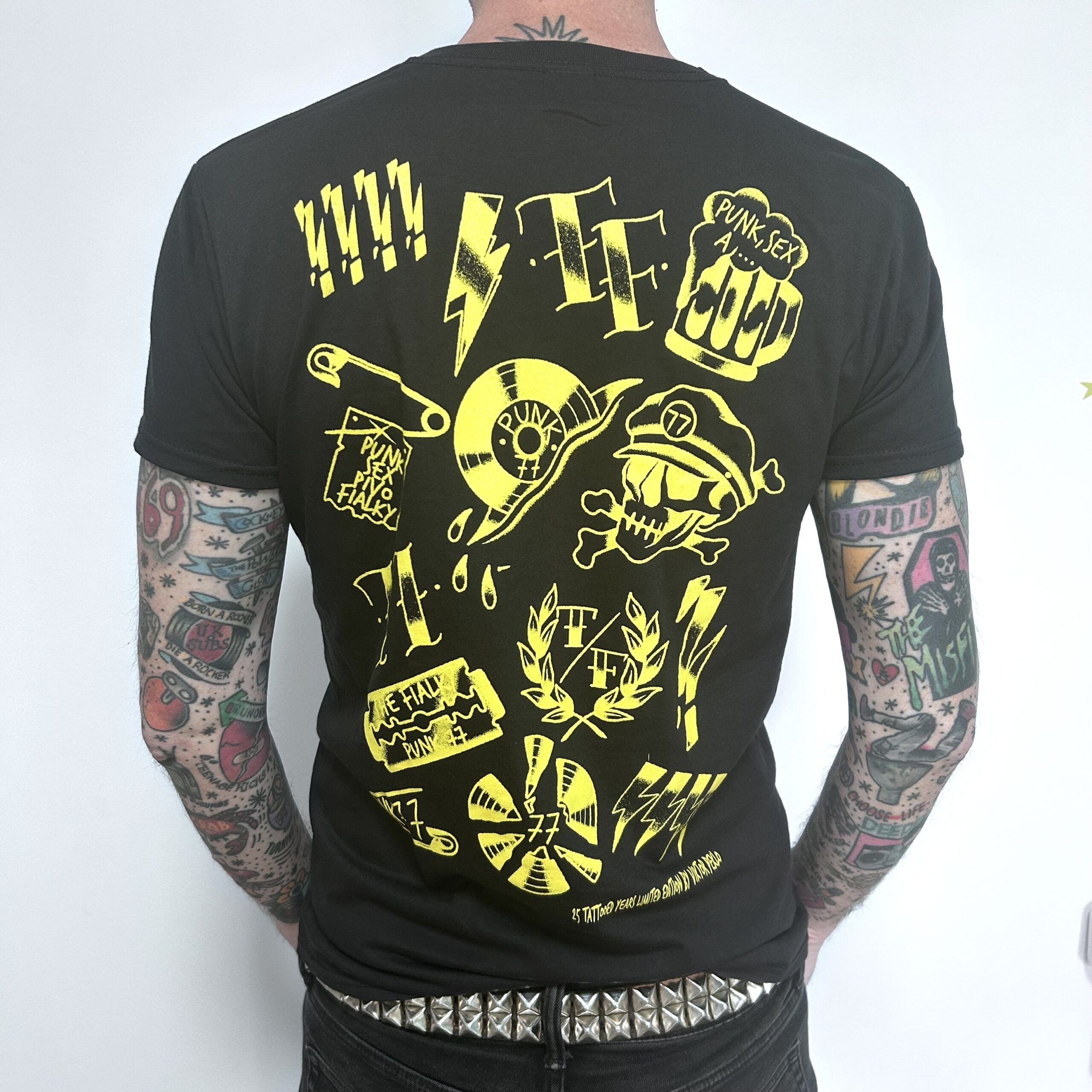 Pánské triko TATTOO PUNK77 černé - Obrázek 2